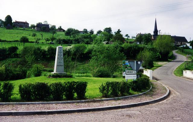 Outlook on the town of Camembert in Pays d'Auge (Normandy) where the eponymous cheese was invented.