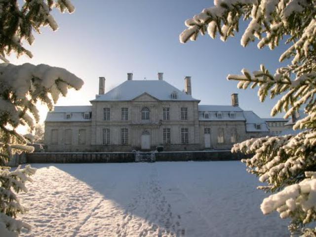 Le château en hiver (coté jardin)