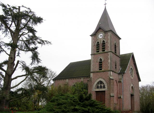 Léchelle (Pas-de-Calais, France) - L'église. .