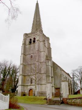 Photographie de l'église d'Hermaville (62690), Pas-de-Calais, France. Mars 2006.