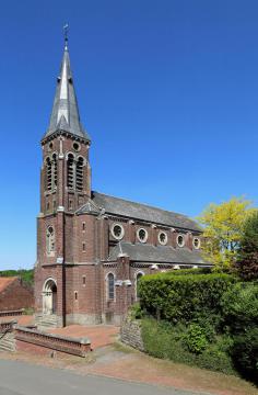 Mont-Saint-Éloi (département du Pas-de-Calais, France) : l'église Saint-Martin