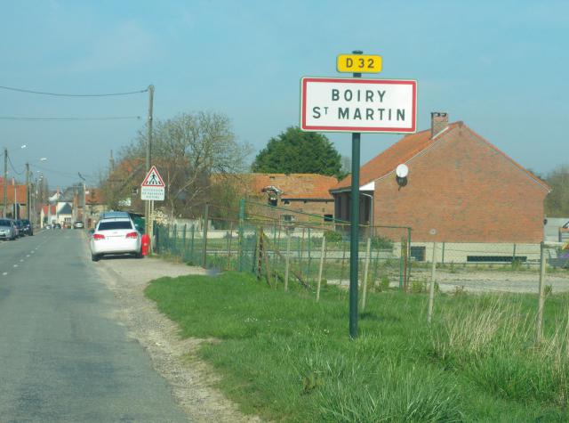Vue d'une entrée de la commune de Boiry-Saint-Martin.