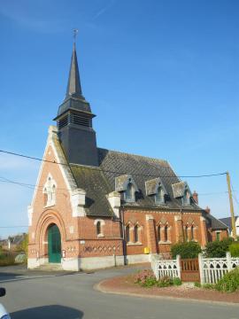 Vue de l'église Saint-Rémi de Bancourt.