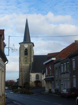 Vue de l'église Saint-Martin d'Hersin-Coupigny.