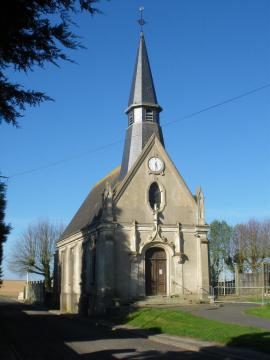 Vue de l'église Saint-Martin d'Hannescamps.