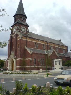 Haisnes, Pas de Calais, France: l'église Saint-Nicaise.
