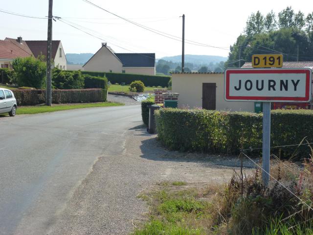 Journy (Pas-de-Calais) city limit sign