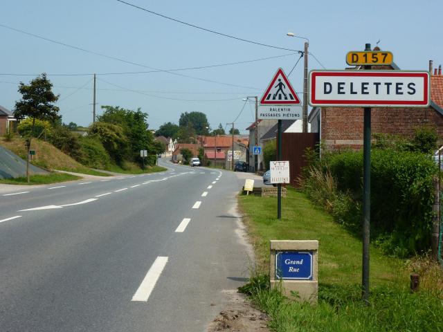 Delettes (Pas-de-Calais) city limit sign Delettes