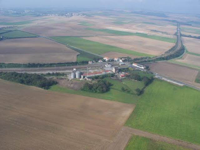 La gare de Caffiers ( vue aérienne )