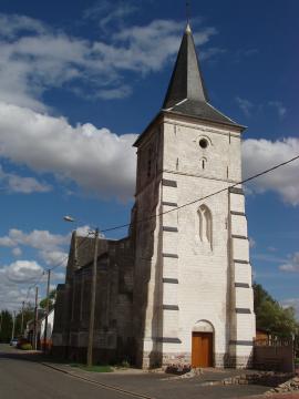Commune française de Tilloy-lès-Hermaville dans le département du Pas-de-Calais en France - Eglise