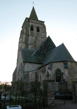 Valhuon (Pas-de-Calais, France) - L'église. .
