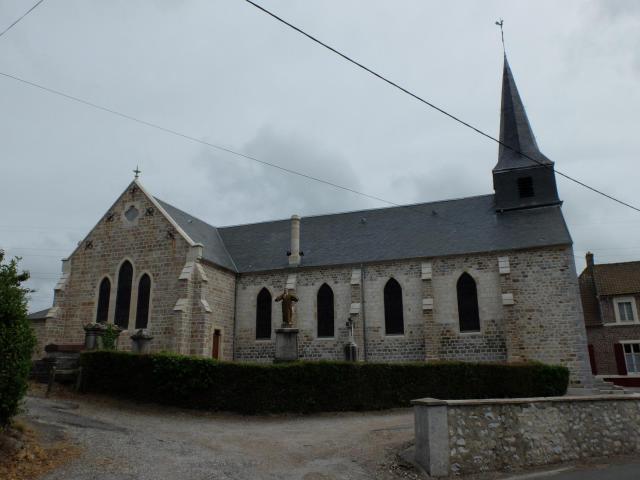 Vue de l'église Sainte-Marguerite de Hardinghen.