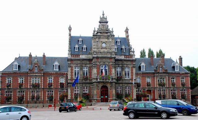 het gemeentehuis van Arques (Arke) in Pas-de-Calais, Frankrijk