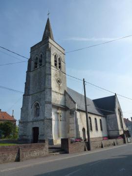 Blessy (Pas-de-Calais, Fr) église Saint Omer, tour
