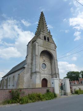 Bayenghem-lès-Éperlecques (Pas-de-Calais) église Saint-Wandrille