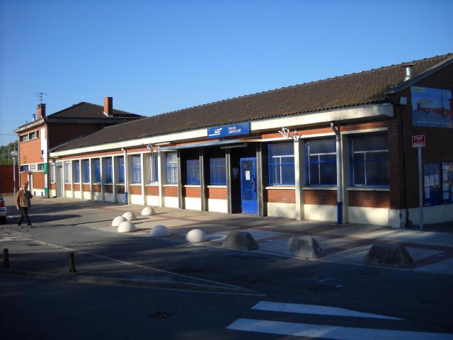La gare ferroviaire de Libercourt, Pas-de-Calais, fr:France.