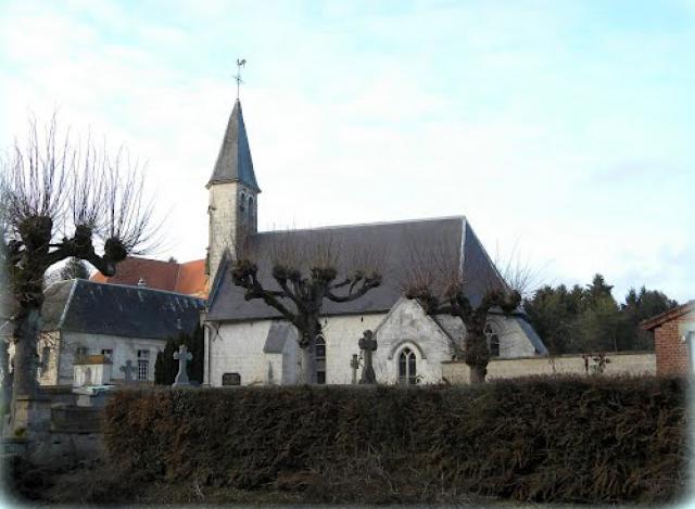 Troisvaux - Hameau de Belval, l'église Saint-Vaast