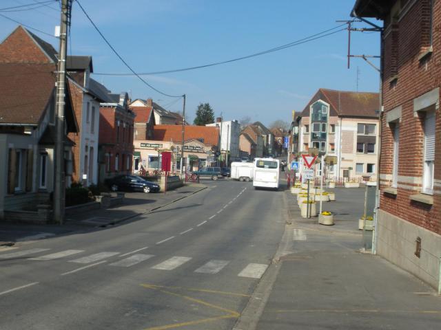 Vue du centre de la commune de Bucquoy.