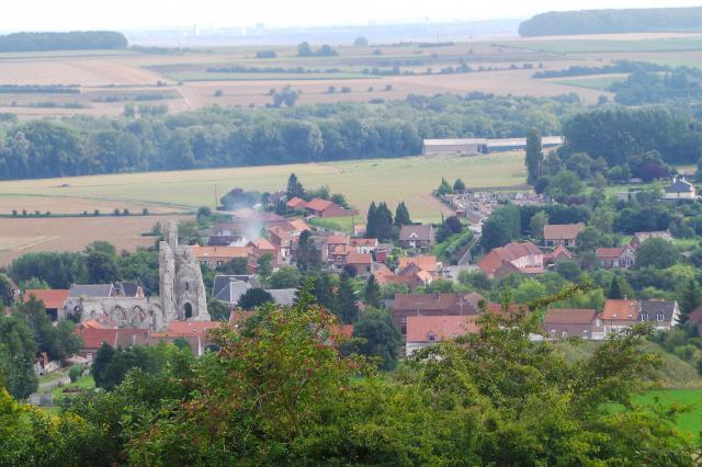Vue d'Ablain-Saint-Nazaire depuis la colline de Lorette / Pas-de-Calais / France