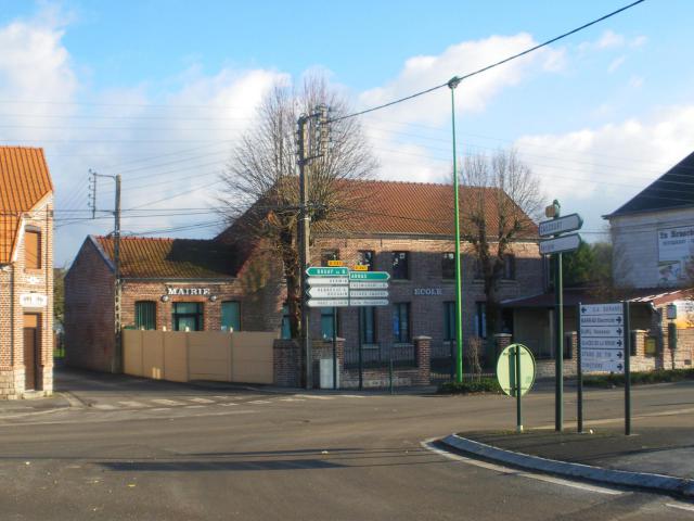 Vue de la mairie de Gauchin-Légal.