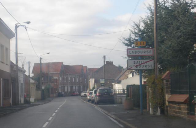 Panneau d'entrée de la commune de Labourse.