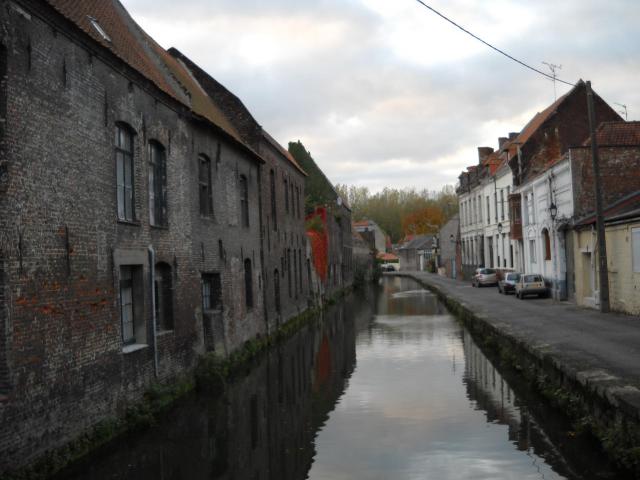 La Lys à Aire-sur-la-Lys, Pas-de-Calais, France.