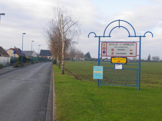 Panneau d'entrée de la commune de Noyelles-lès-Vermelles.