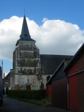 Vue de l'église Saint-Jean-Baptiste de Villers-l'Hôpital.