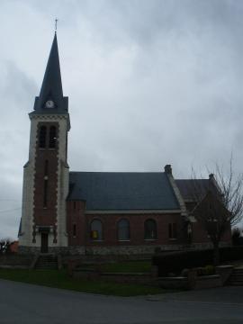 Vue de l'église Saint-Martin de Barastre.
