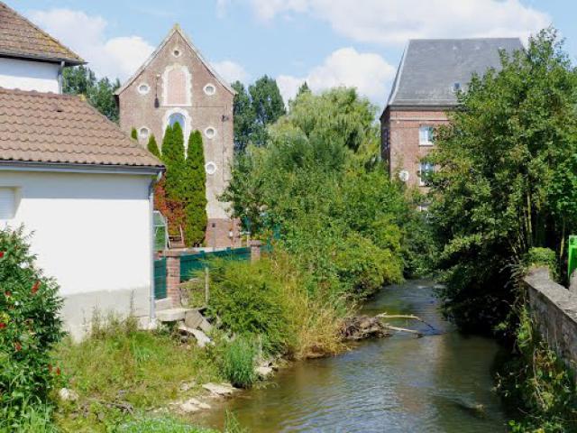 Thérouanne - La Lys en aval depuis le pont