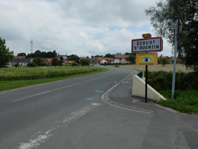 Vue d'une entrée d'Écourt-Saint-Quentin.