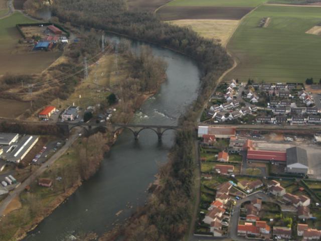 Pont-du-Château - Chemin de la Banche vu d'avion