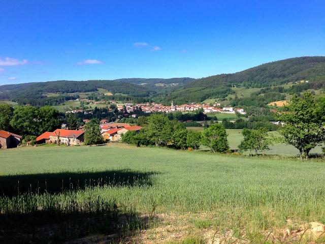 Une photographie du village de Saint-Anthème en juin 2013 depuis les hauteurs de ronchoux