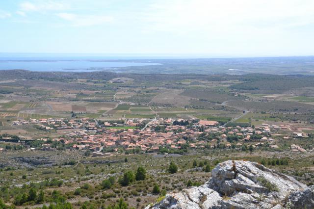 Le village d'Opoul, commune d'Opoul-Périllos (Pyrénées-Orientales, France)
