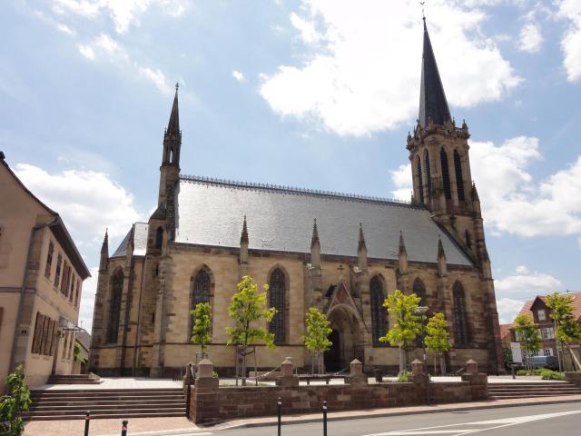 Alsace, Bas-Rhin, Westhoffen, Église protestante luthérienne Saint-Martin (PA00085223, IA67006260).