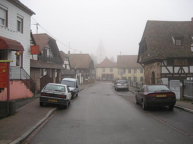 Rue de Temple avec brouillard