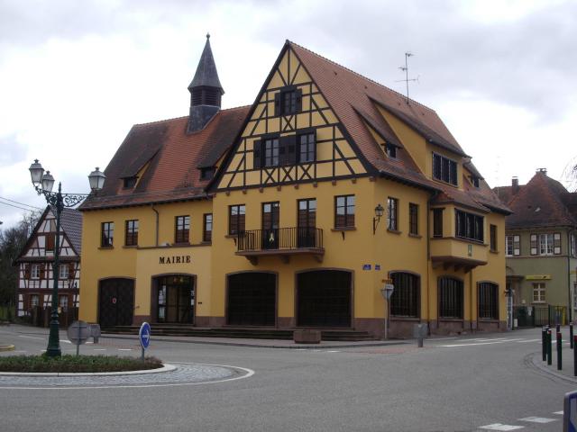 Photographie de la mairie de Weitbruch (France, Bas-Rhin).