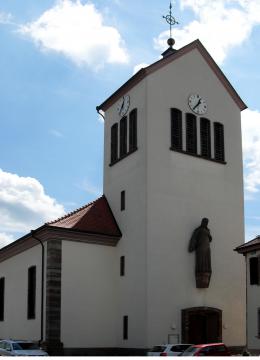 L'église Saint-Nicolas à Schirrhein, côté ouest