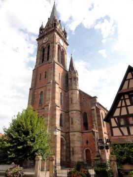 Alsace, Bas-Rhin, Église Saint-Étienne de Dambach-la-Ville (IA00115185).