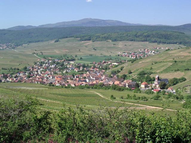 Vue de Westhalten, Haut-Rhin, Alsace, France