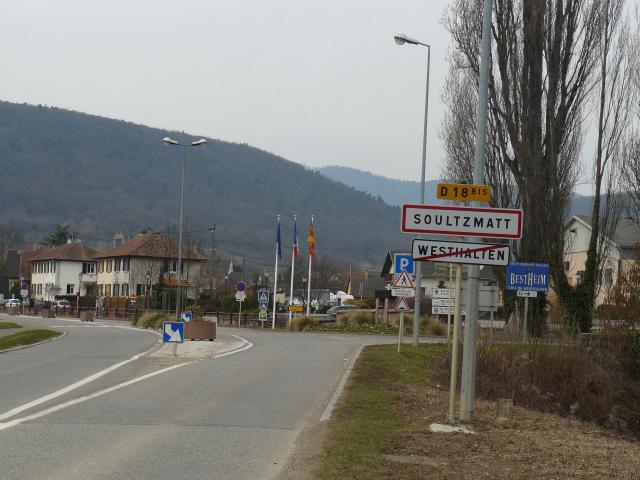 Entrée du village de Soultzmatt par la D 18Bis