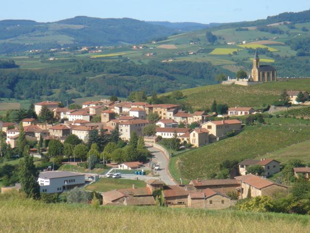 Village of Saint-Laurent-d'Oingt (Rhone) in France