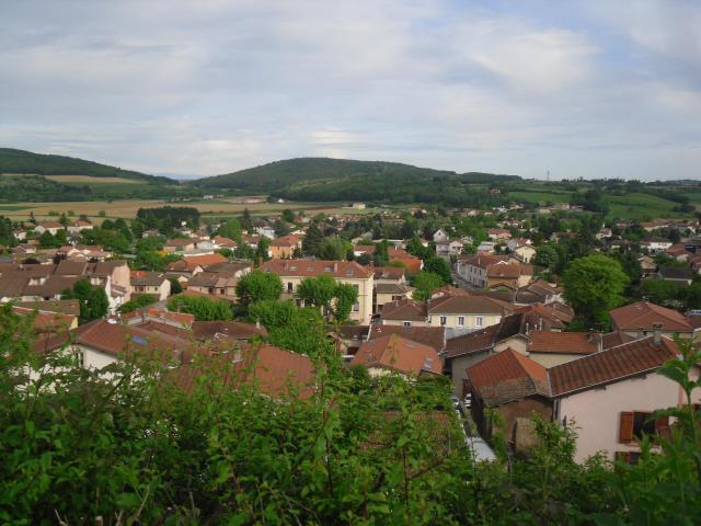 Vue du village depuis le parvis de l'église
