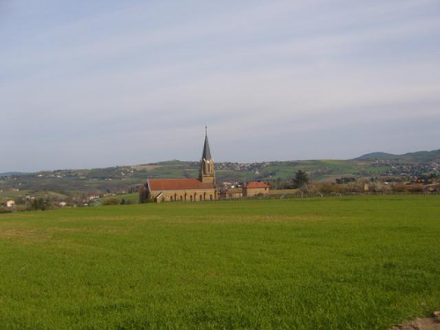 vue de l'église de St-Germain-sur-l'Arbresle