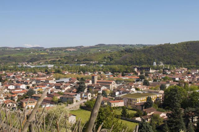 Village d'Ampuis vu de la Côte-Rôtie