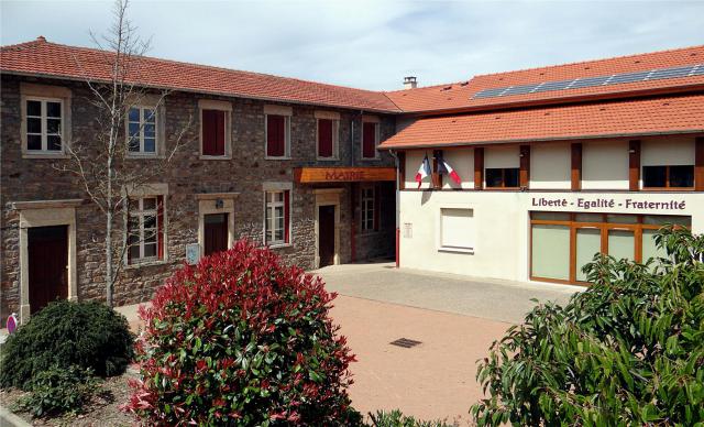 Mairie d'Aveize, Rhône, France.
