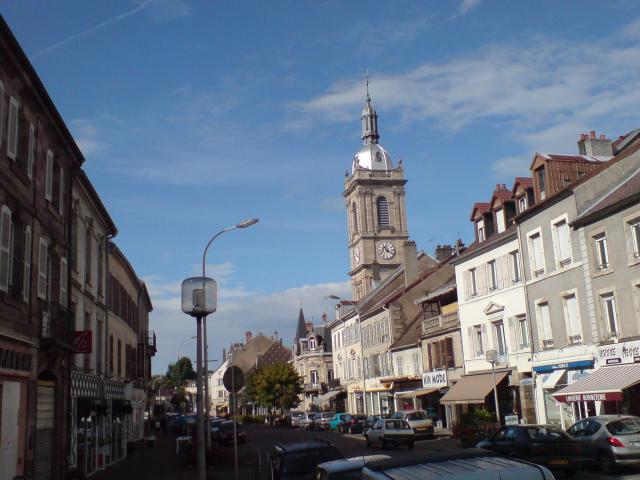 Vue sur le centre ville de lure en Haute-Saône, Franche-Comté.