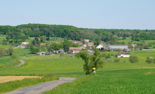 Vue générale de Châteney (Haute-Saône).