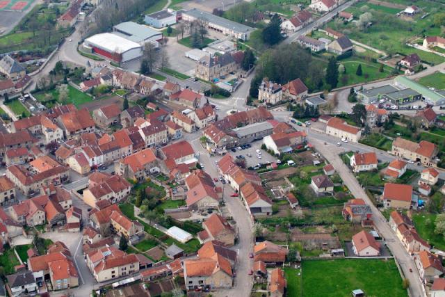 Vue aérienne de Scey-sur-Saône