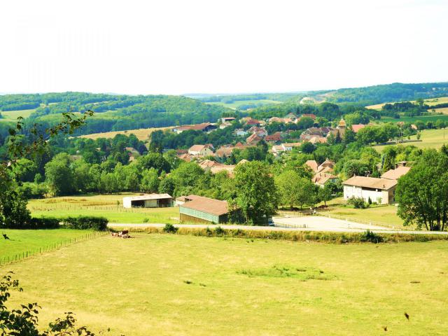 Panorama sur le village de Courchaton.